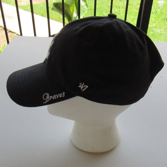 '47 Brand Atlanta Braves Women's Genuine Merchandise Navy Adjustable Hat Cap - Picture 3 of 8